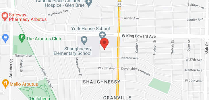 map of 1566 W 26TH AVENUE